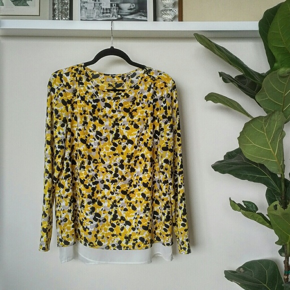 yellow leopard blouse